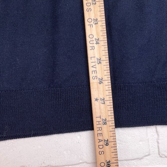 Club Room Sweater Mens Large Blue Black Houndstooth Classic Merino Wool NWT - Picture 9 of 10